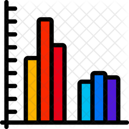 256x256 Bar Chart Icon Of Colored Outline Style