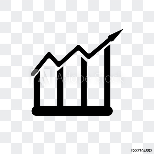500x500 Bar Chart Icon Isolated On Transparent Background Modern