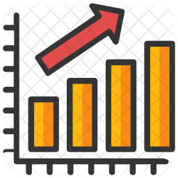 256x256 Bar Graph Icon Of Colored Outline Style