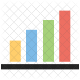 256x256 Bar Graph Icon Of Flat Style