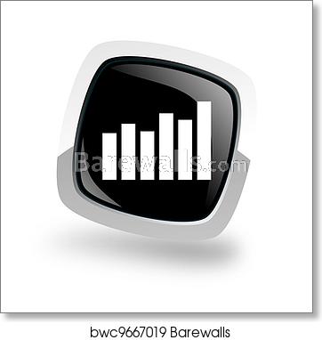 362x382 Bar Graph Icon, Art Print Barewalls Posters Prints