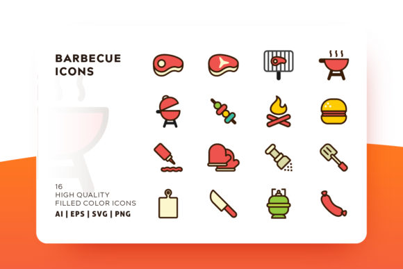 580x387 Barbecue And Grill Icon Pack Graphic
