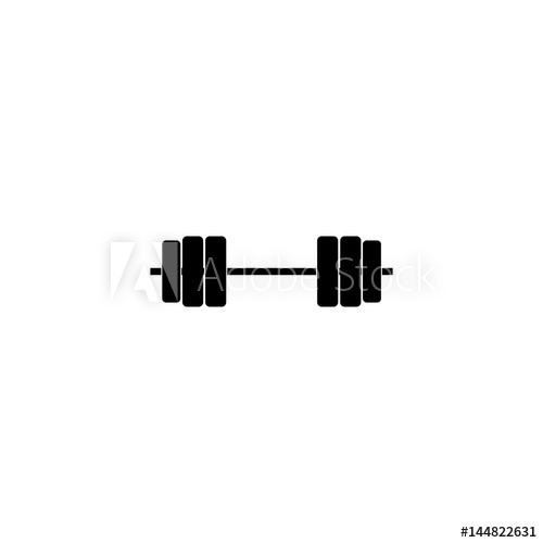500x500 Pictogram Barbell Icon Black Icon On White Background