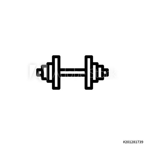 500x500 Barbell Icon Element Of Minimalistic Icons For Mobile Concept