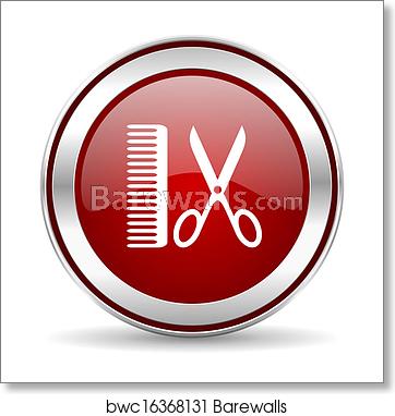 362x382 Barber Icon, Art Print Barewalls Posters Prints