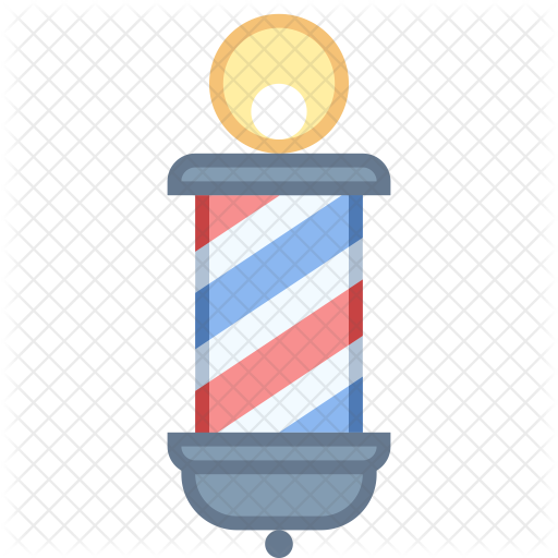 512x512 Barber Pole Icon Of Colored Outline Style