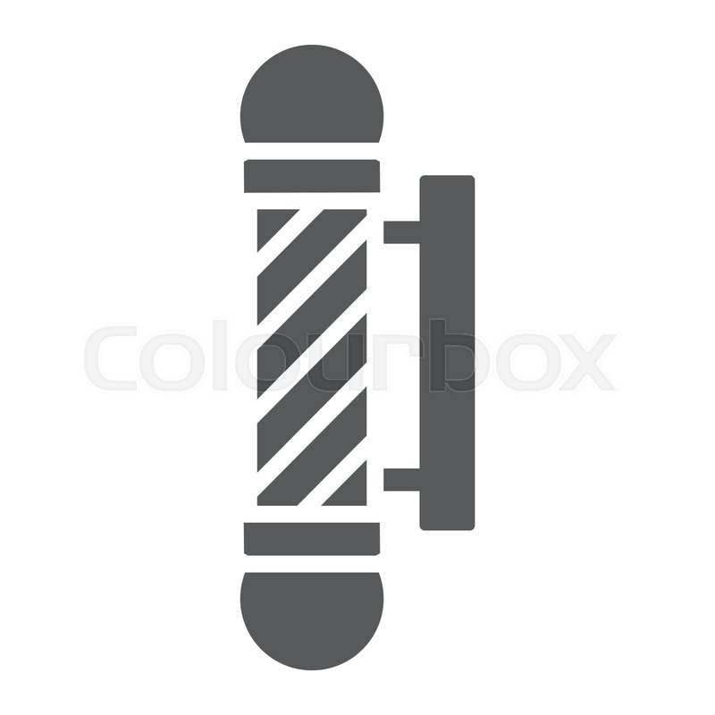 800x800 Barber Pole Glyph Icon, Salon And Stock Vector Colourbox