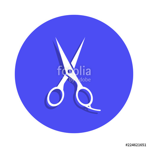 500x500 Barber Scissors Icon In Badge Style One Of Barber Collection Icon