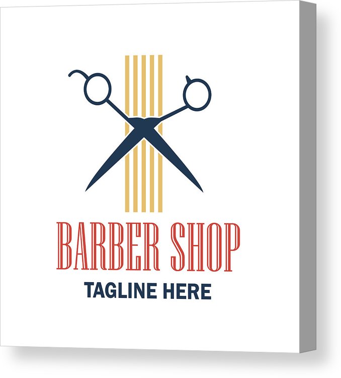 678x750 Barber Shop Icon With Text Space For Your Slogan Tagline, Vector