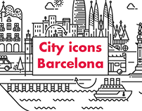 202x158 City Icons Barcelona On Behance