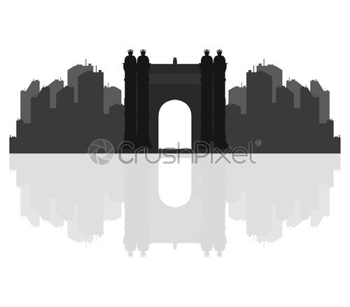 500x438 Arc Triumph Barcelona Icon, Stock Vector Crushpixel