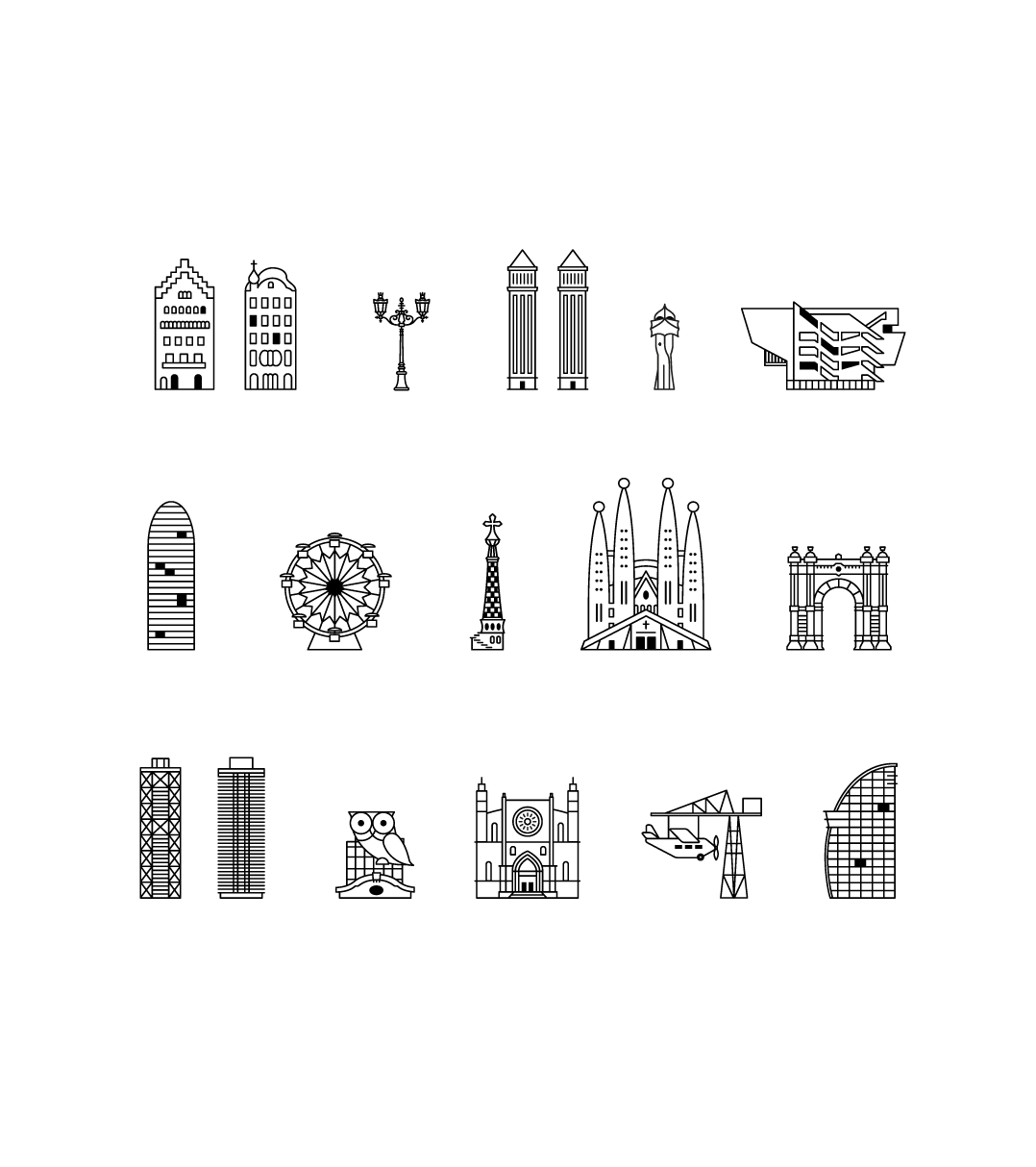 1078x1214 Line Icon Barcelona Tattoo, Barcelona