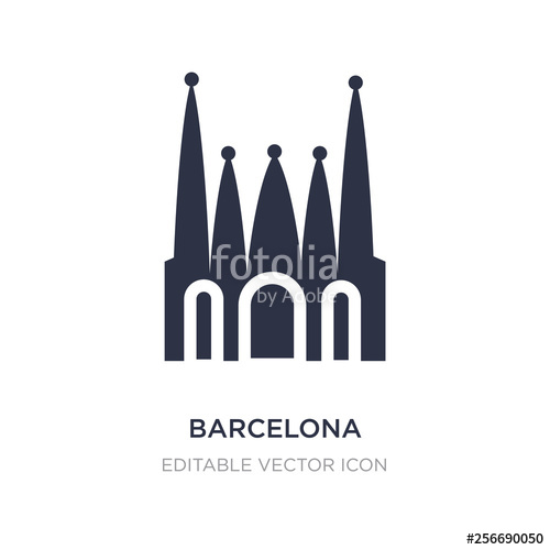 500x500 Barcelona Icon On White Background Simple Element Illustration