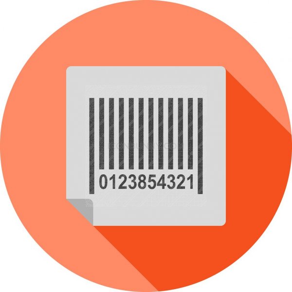 600x600 Barcode Flat Shadowed Icon