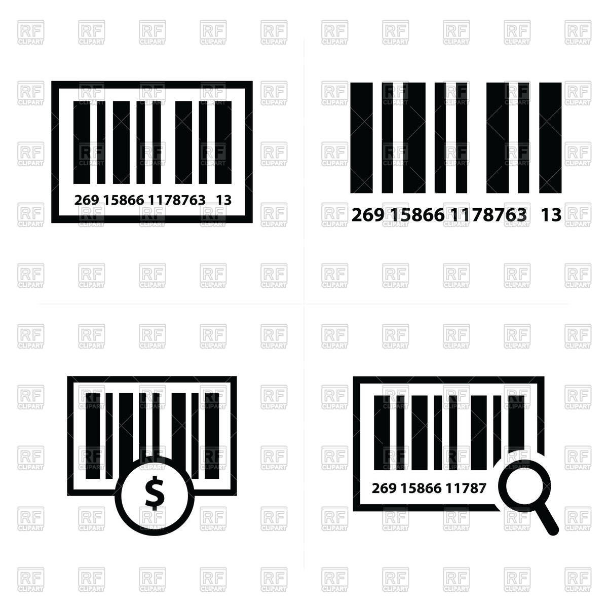 1200x1200 Set Of Barcodes Icon Vector Image Of Signs, Symbols, Maps