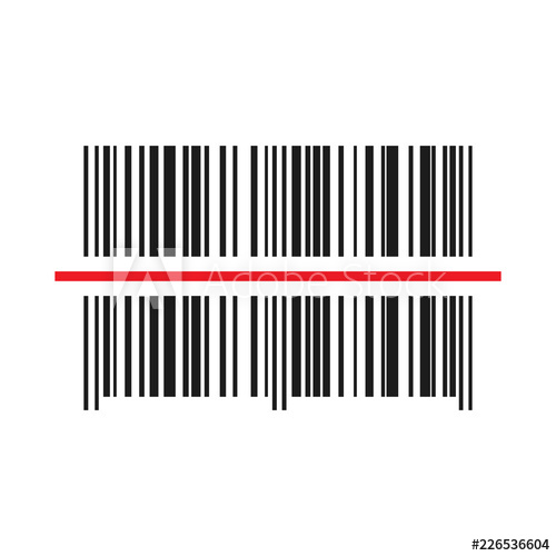 500x500 Barcode Icon Vector Illustration