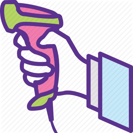 512x512 Barcode Scanner, Barcode Scanner Scanning, Hand Holding Barcode