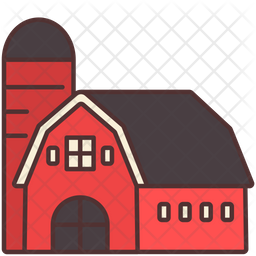256x256 Barn Icon Of Colored Outline Style