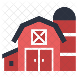 256x256 Barn Icon Of Flat Style