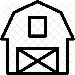 256x256 Barn Icon Of Line Style