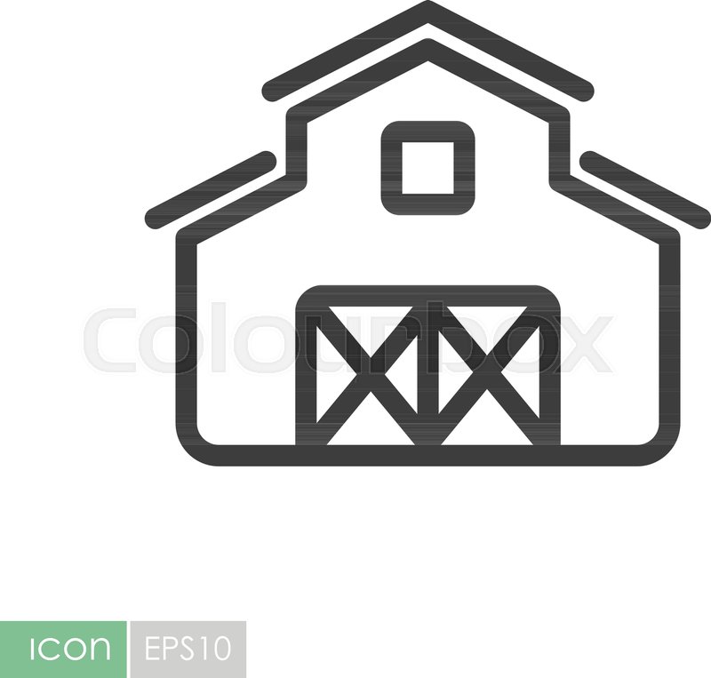800x763 Barn Icon Farm Animal Sign Graph Stock Vector Colourbox