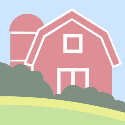 437x437 Barn Icon Square Faded Treinen Farm Corn Maze Pumpkin Patch