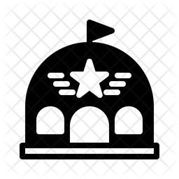256x256 Barracks Icon Of Glyph Style