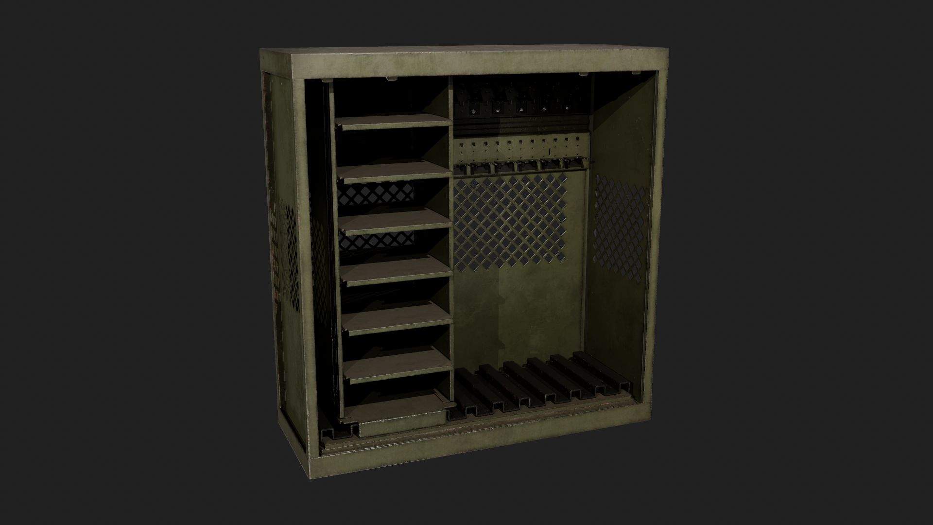 1920x1080 Military Barracks Gun Rack Model