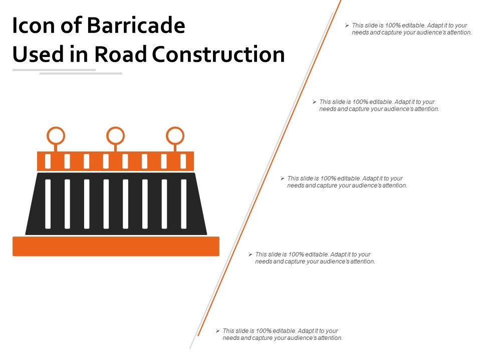 Icon Of Barricade Used In Road Construction Powerpoint Slides 960x720 Icon Of Barricade Used In Road Construction Powerpoint Slides