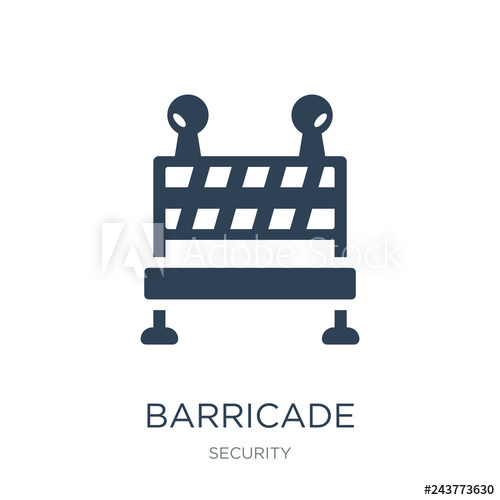 Barricade Icon Vector On White Background, Barricade Trendy Filled 500x500 Barricade Icon Vector On White Background, Barricade Trendy Filled