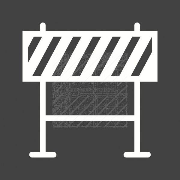 Barricade Glyph Inverted Icon 600x600 Barricade Glyph Inverted Icon