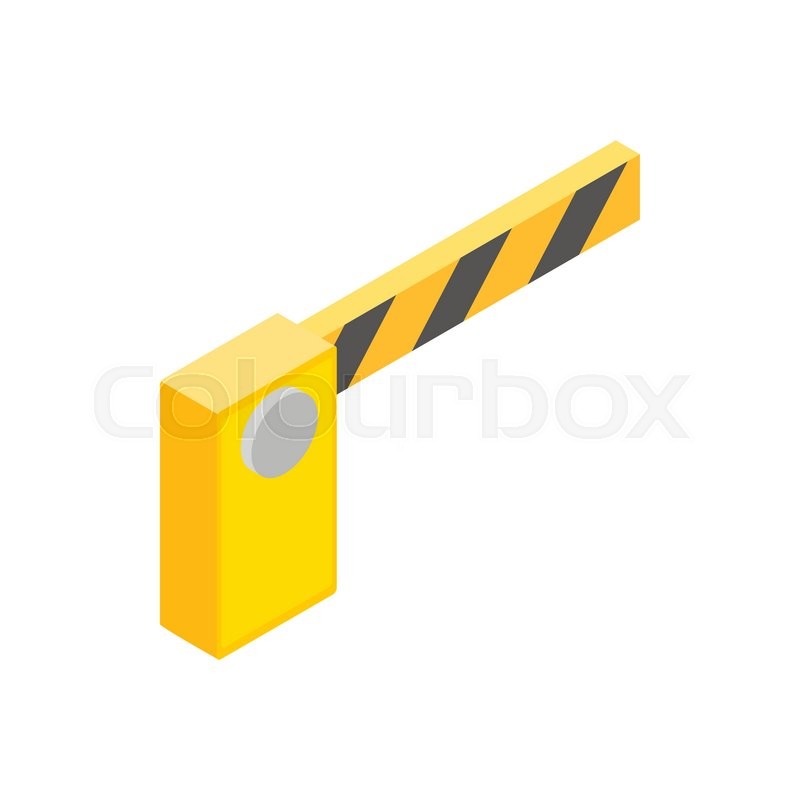 800x800 Barrier Parking Cars Icon In Isometric Stock Vector Colourbox