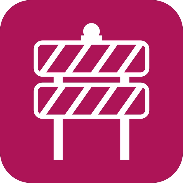 640x640 Vector Under Construction Icon, Barrier Icon, Construction