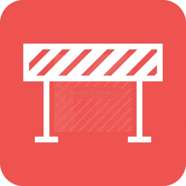 600x600 Barrier Flat Round Corner Icon