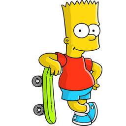 Bart Simpson Skate Icon 256x256 Bart Simpson Skate Icon