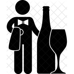256x256 Bartender Icon Of Glyph Style