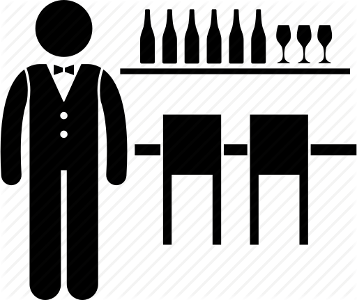 512x431 Bar, Barman, Bartender, Drinks, Serve, Waiter, Wine Icon