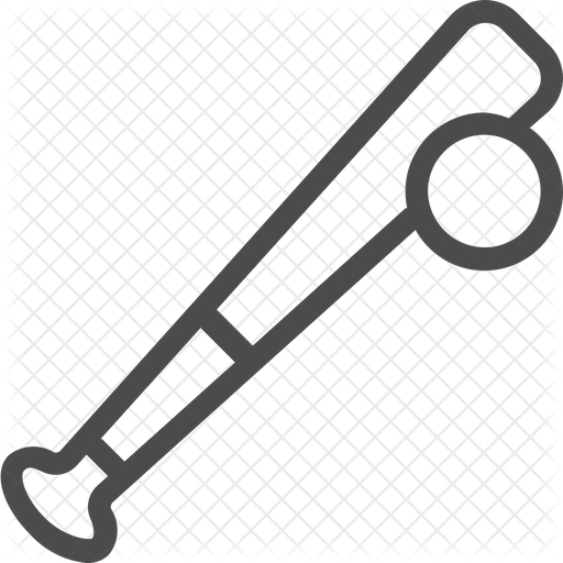 512x512 Baseball Bat Icon Of Line Style