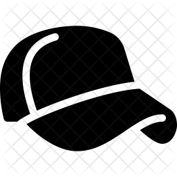 256x256 Baseball Cap Icon Of Glyph Style