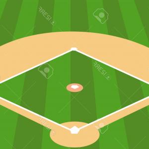 300x300 Photostock Vector Baseball Field Linear Icon Sport Game Field Thin