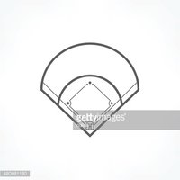 200x200 Baseball Field Icon Stock Vectors