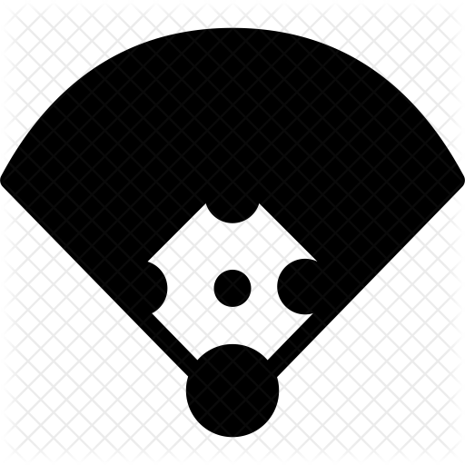 512x512 Baseball Field Icon Of Glyph Style