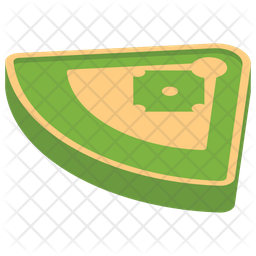 256x256 Baseball Field Icon Of Isometric Style
