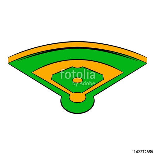 500x500 Baseball Field Icon, Icon Cartoon Stock Image And Royalty Free