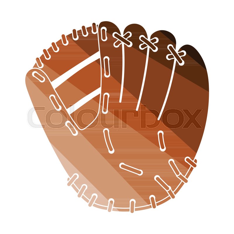 800x800 Baseball Glove Icon Flat Color Stock Vector Colourbox