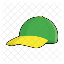 256x256 Baseball Cap Icon Of Colored Outline Style