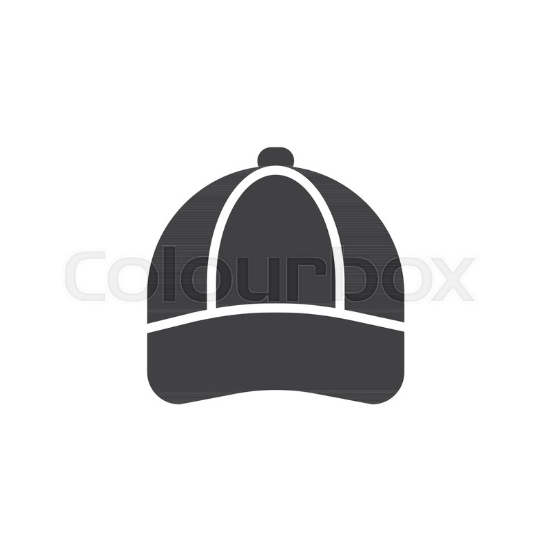 800x800 Baseball Cap Icon Vector, Filled Flat Stock Vector Colourbox