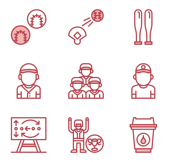 600x564 Baseball Icon Packs