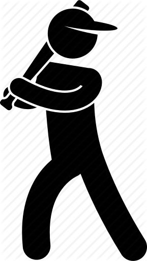 289x512 Baseball, Bat, Player, Pose, Posture, Ready, Standing Icon