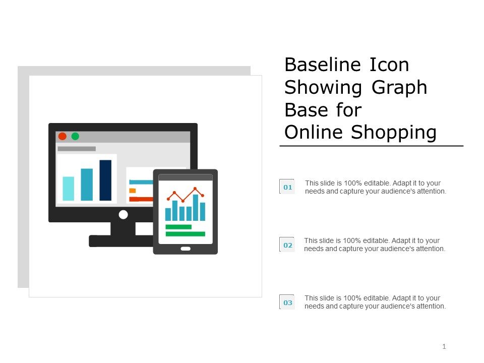 960x720 Baseline Icon Showing Graph Base For Online Shopping